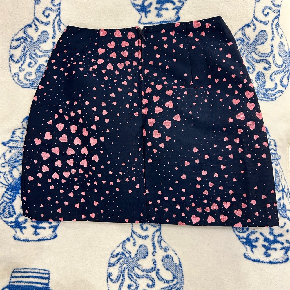 Lilly Pulitzer Adler Skirt True Navy Heart Jacquard